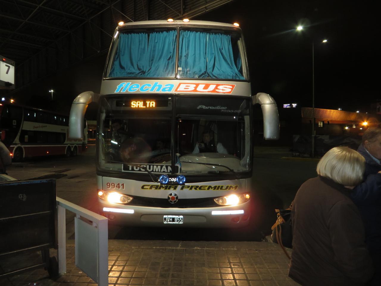 Dans le bus de nuit : Mendoza - Salta